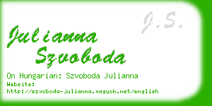 julianna szvoboda business card